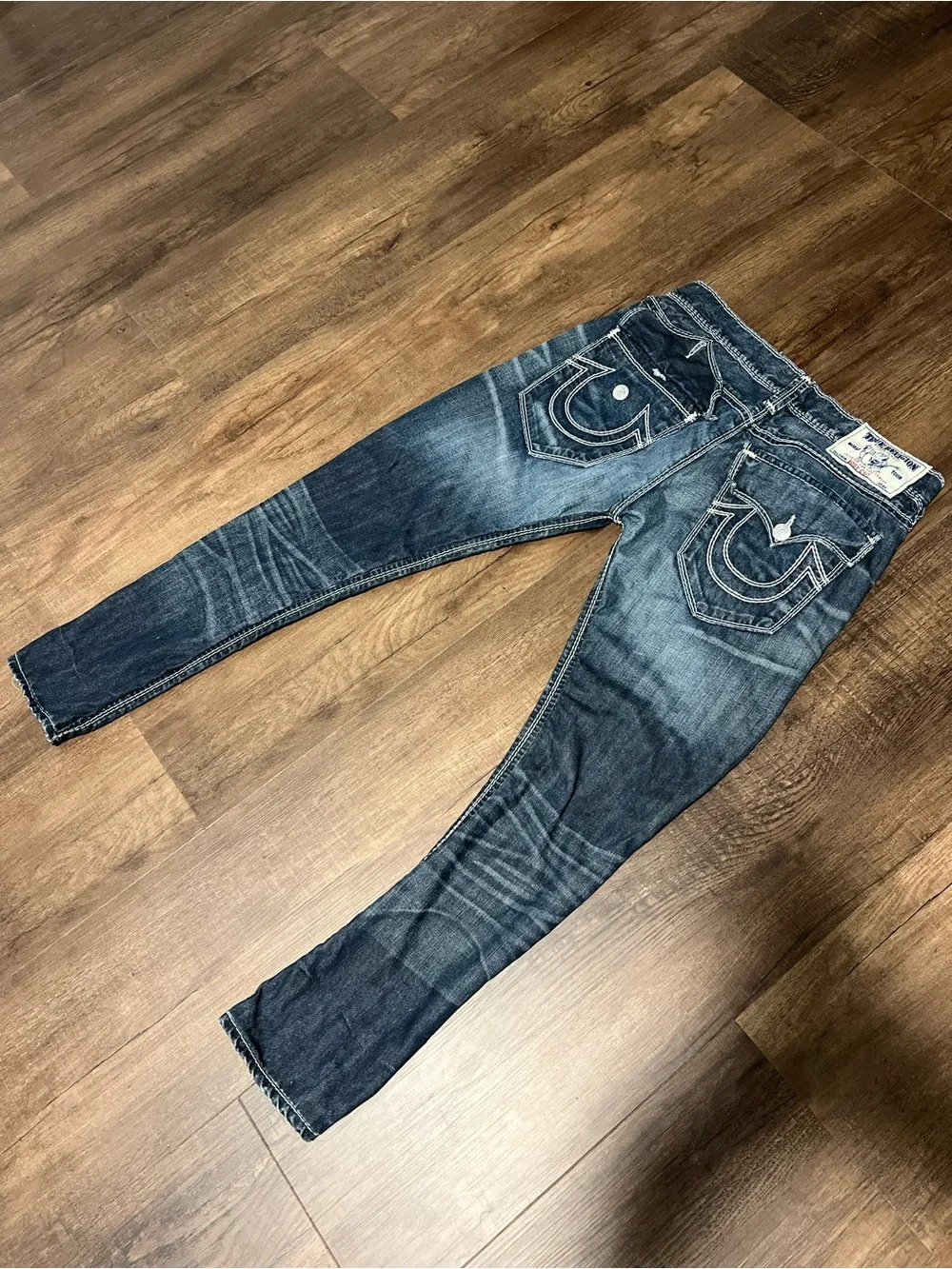 2014 True Religion Blue Distressed Jeans